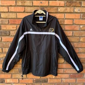 Vintage Adidas Army Football Full Zip Black Windbreaker Jacket Men's - Large